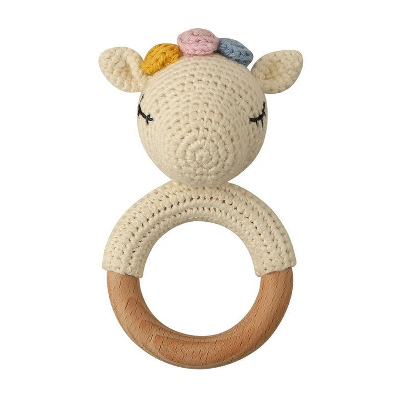 Wooden Animal Teether Ring