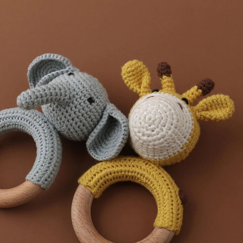 Wooden Animal Teether Ring for Babies | Blooming Babies