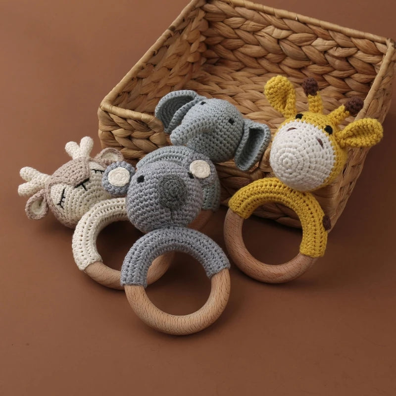 Wooden Animal Teether Ring for Babies | Blooming Babies