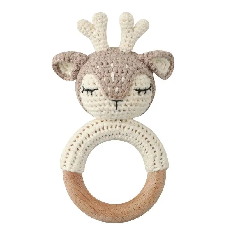 Wooden Animal Teether Ring