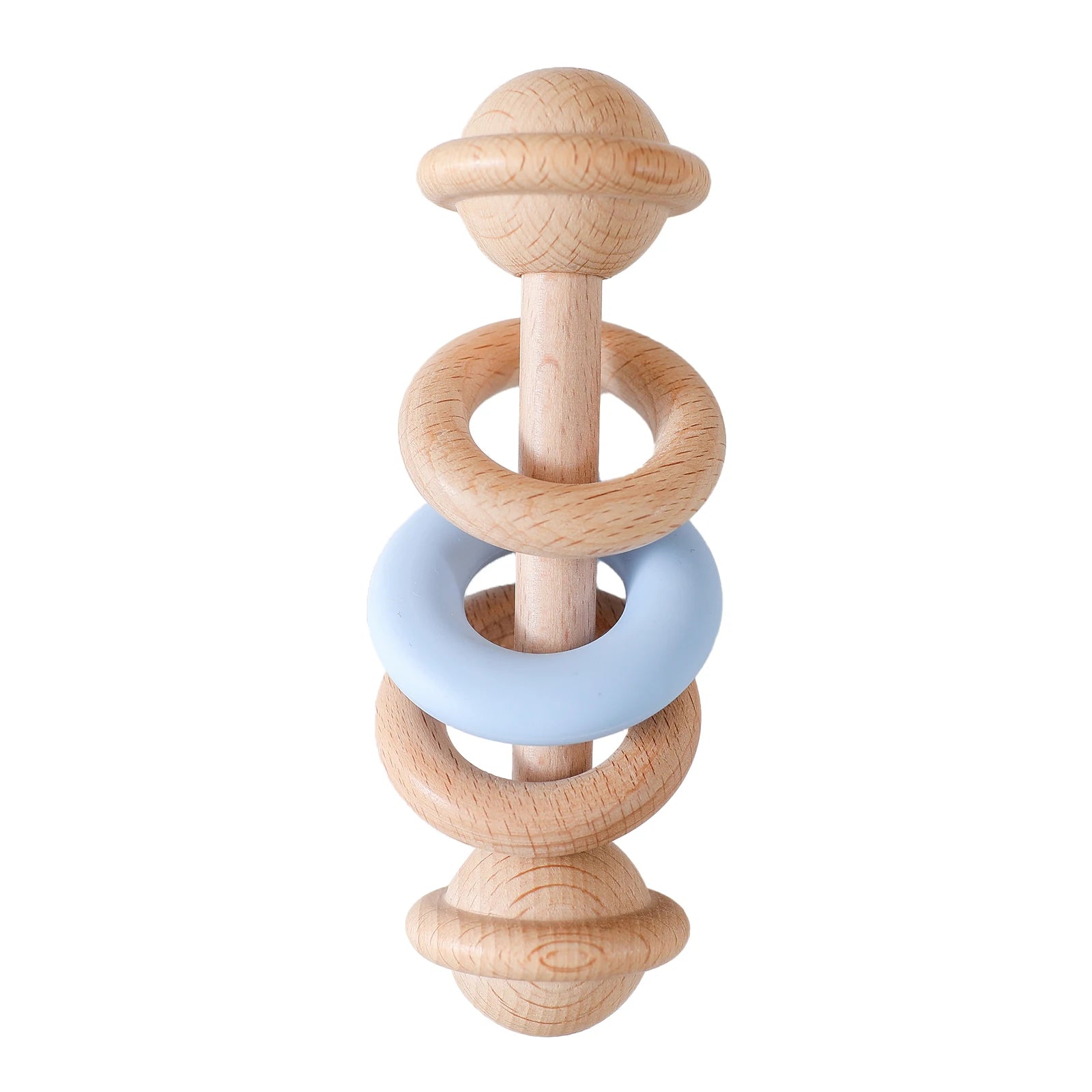 Wooden Rattle Teether Ring