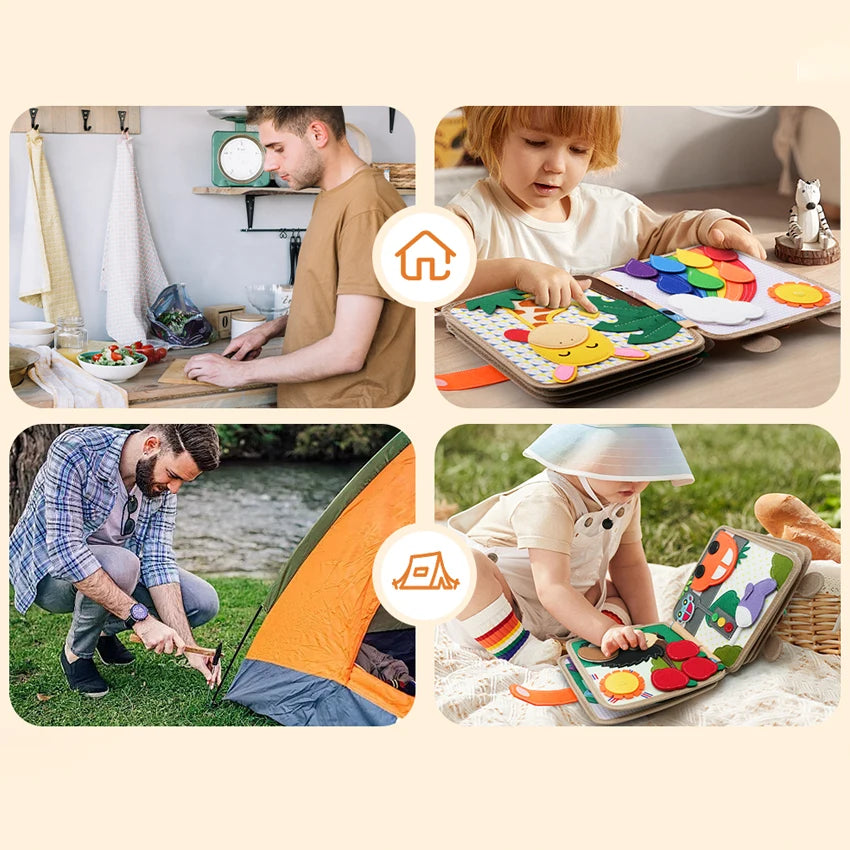 Soft Portable 3D Cloth Book Montessori Toy | Blooming Babies