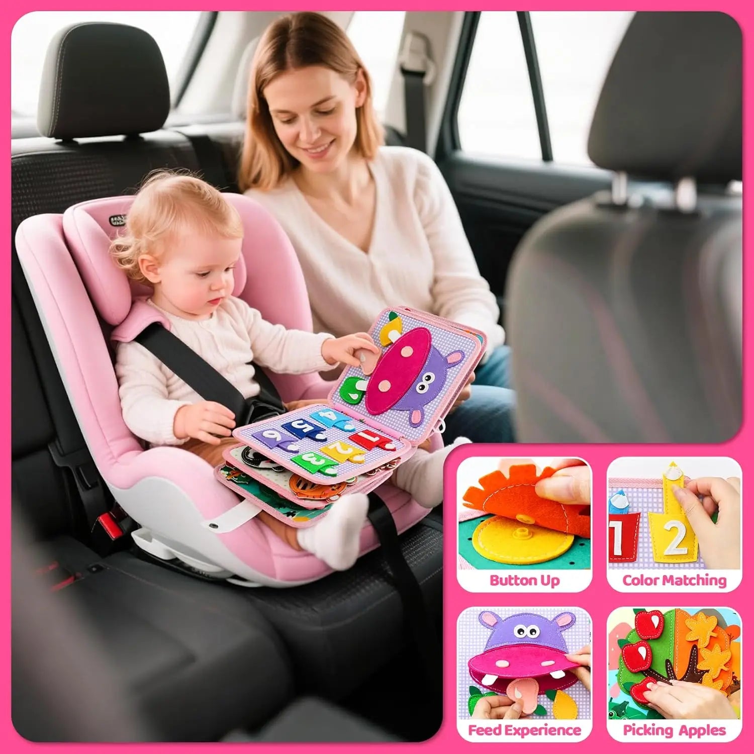 Soft Portable 3D Cloth Book Montessori Toy | Blooming Babies