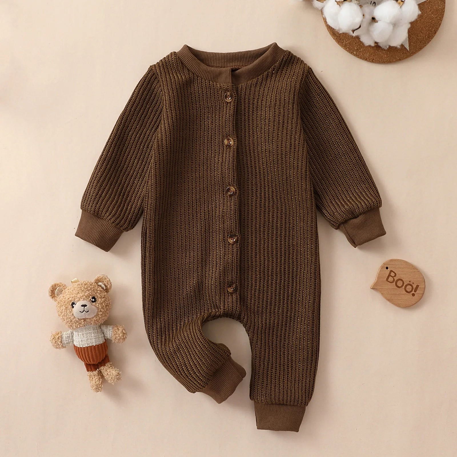 Long Sleeve Cotton Romper