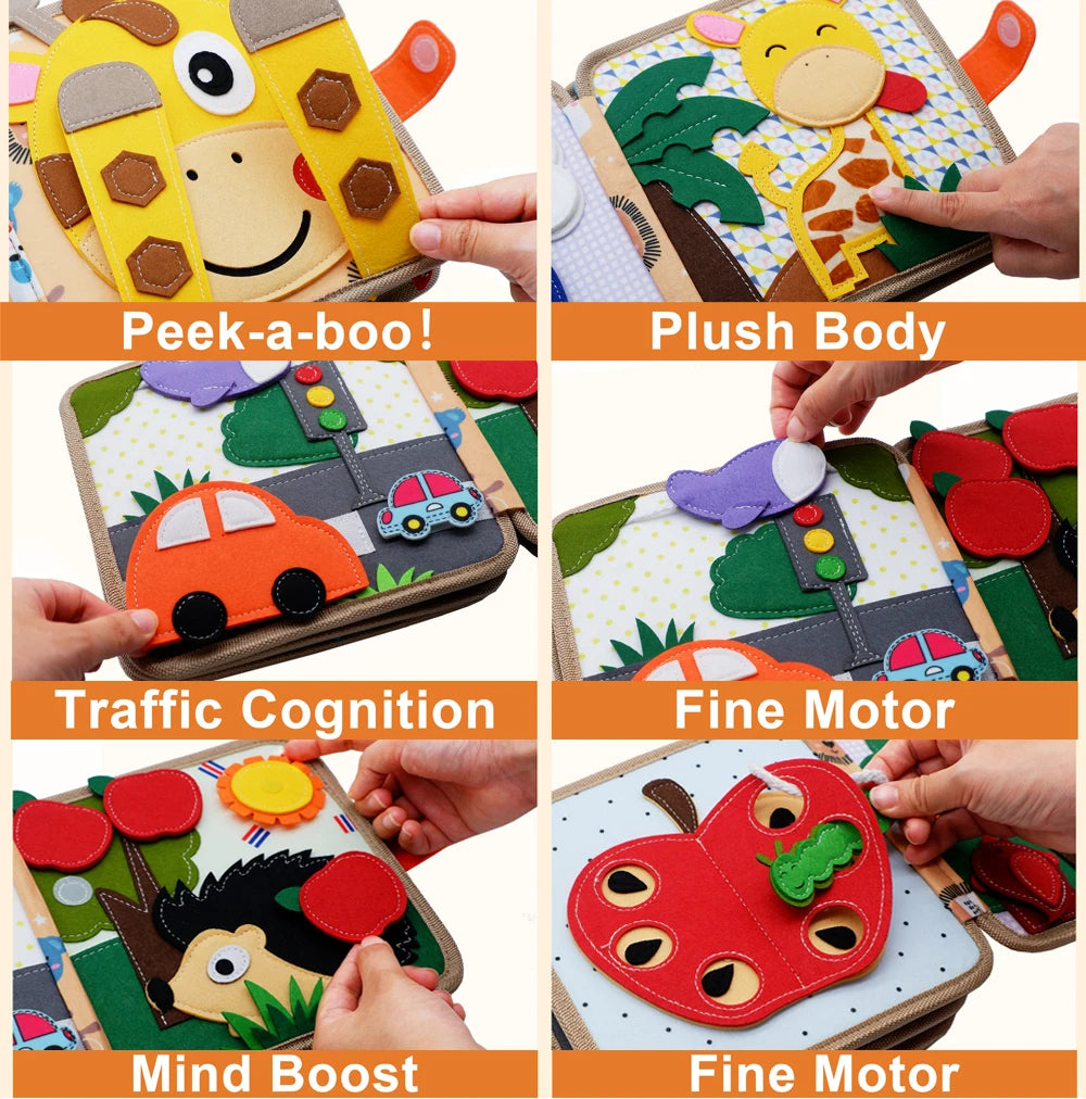 Soft Portable 3D Cloth Book Montessori Toy | Blooming Babies