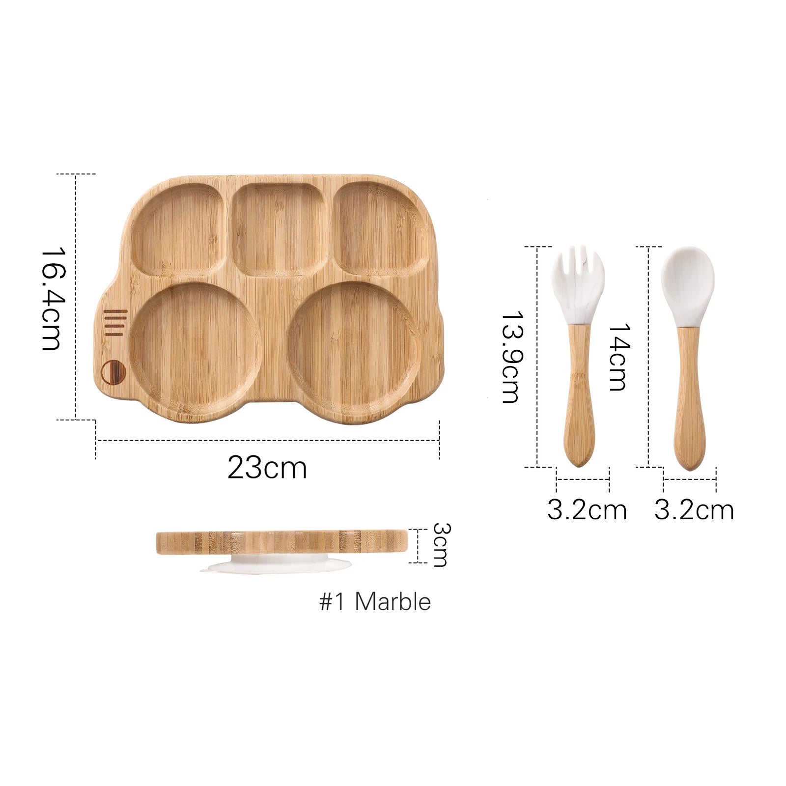 Wooden Car Tableware Set
