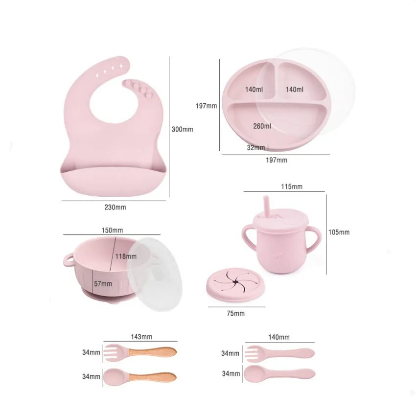 Silicone Baby Tableware Set