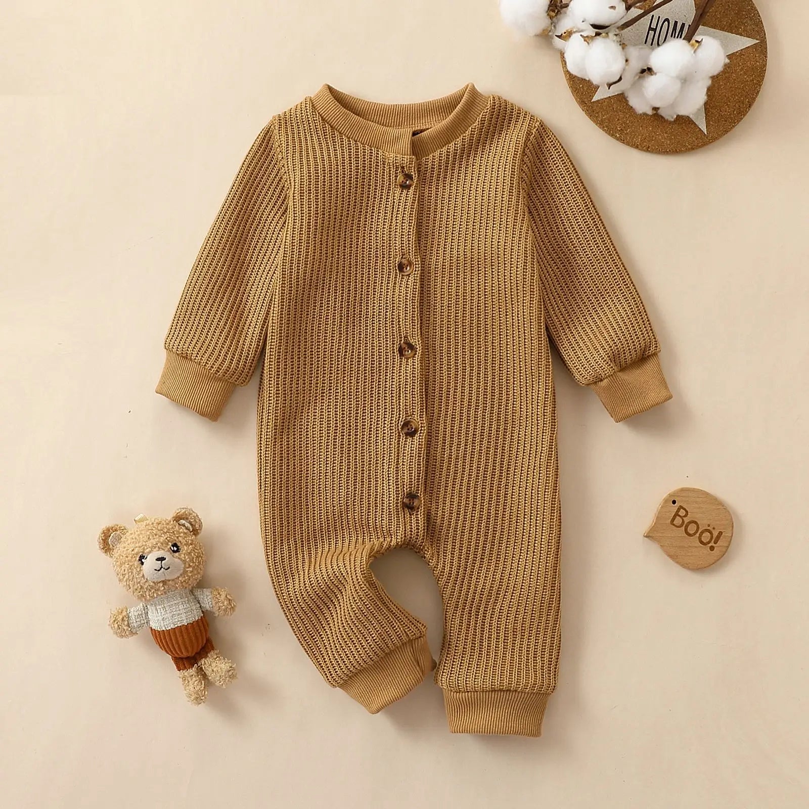 Long Sleeve Cotton Romper