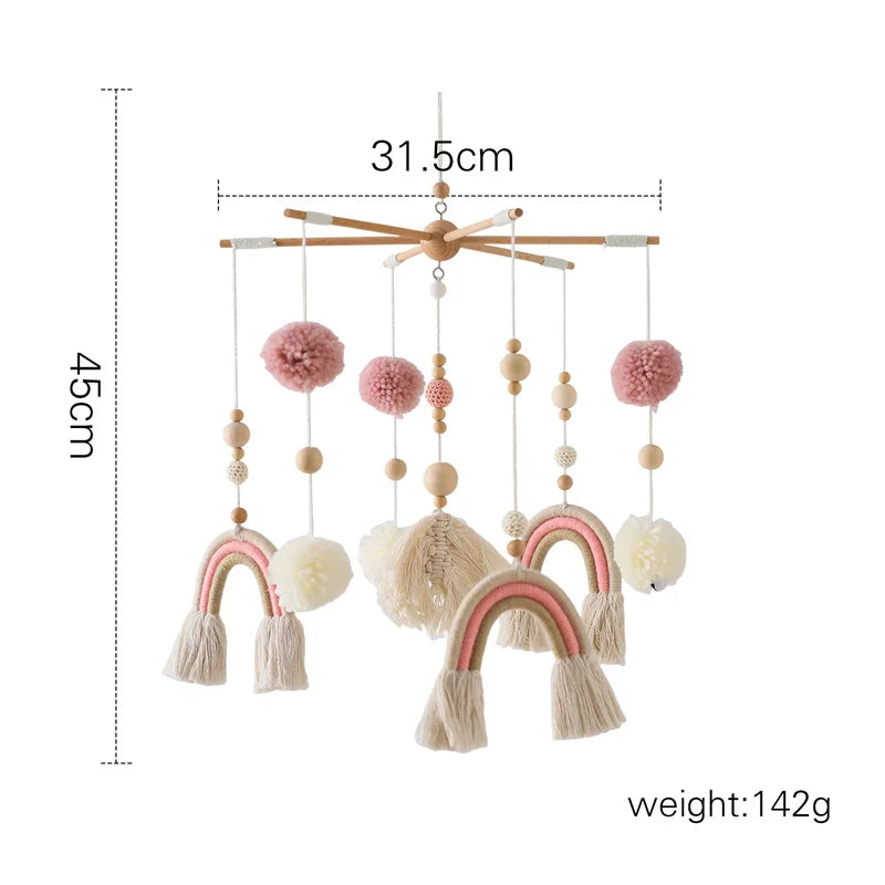 Crib Wooden Nursery Mobile