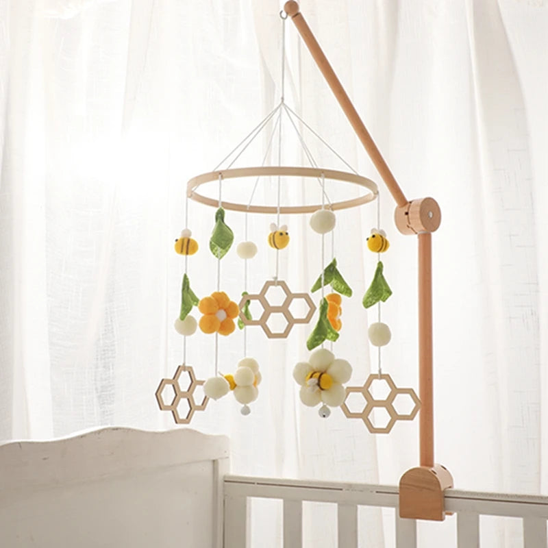 Wooden Crib Mobile Music Box