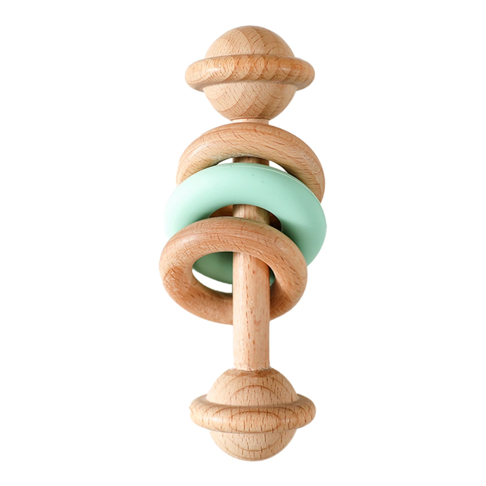 Wooden Rattle Teether Ring