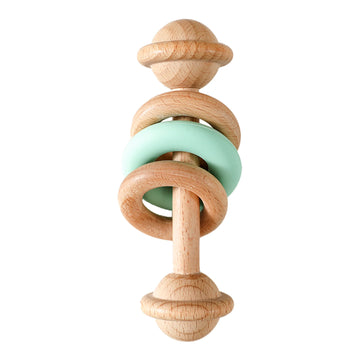 Wooden Rattle Teether Ring
