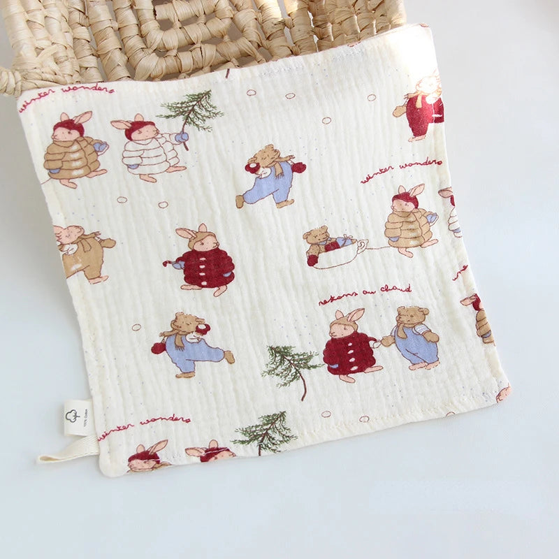 Four-Layer Muslin Square Towel