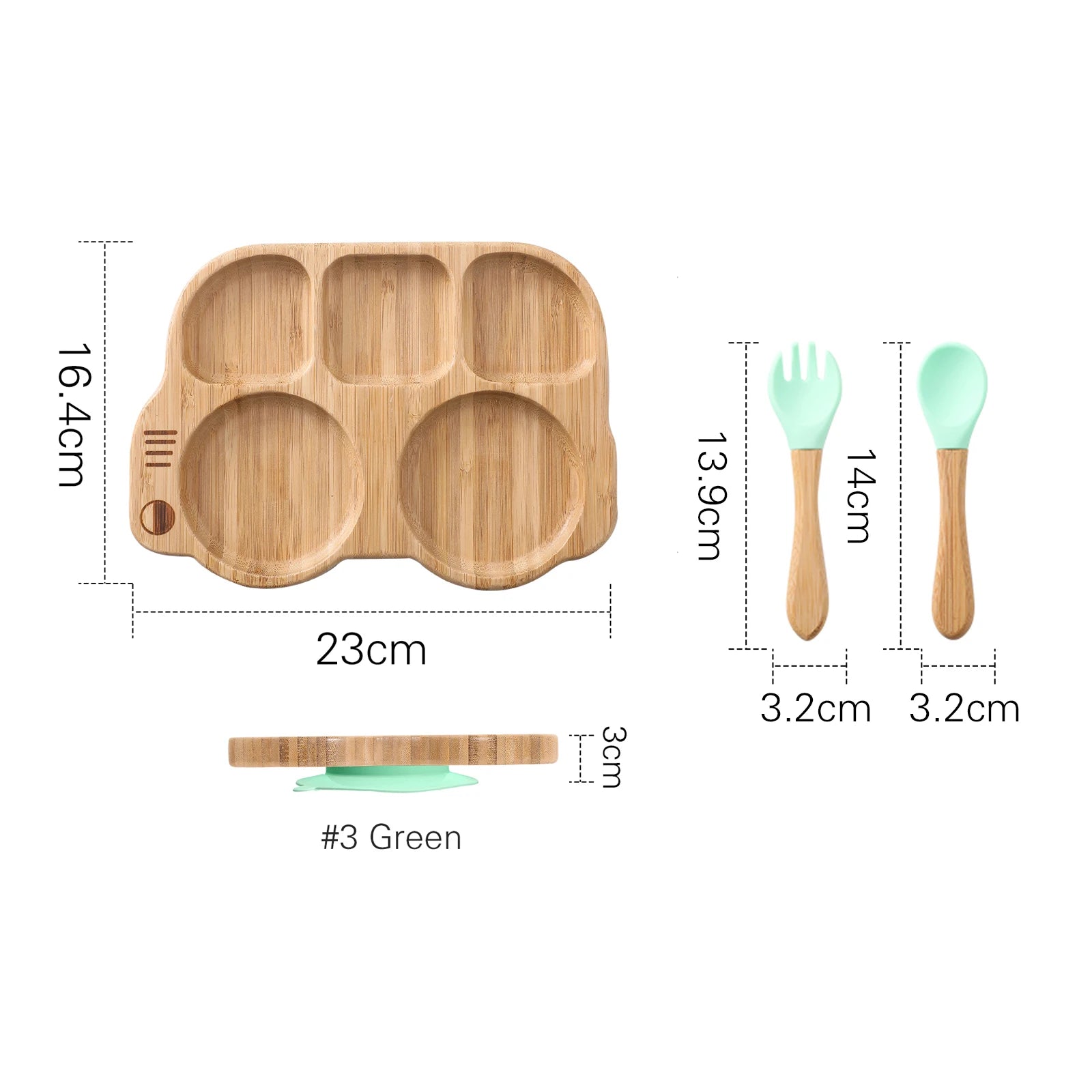 Wooden Car Tableware Set