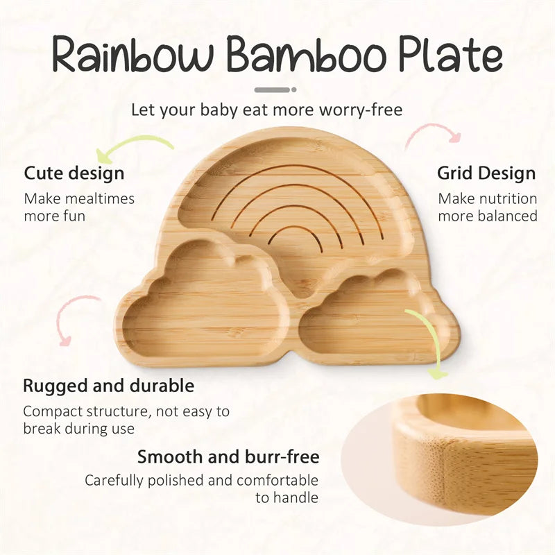 Cloud Wooden Tableware Set for Toddlers | Blooming Babies