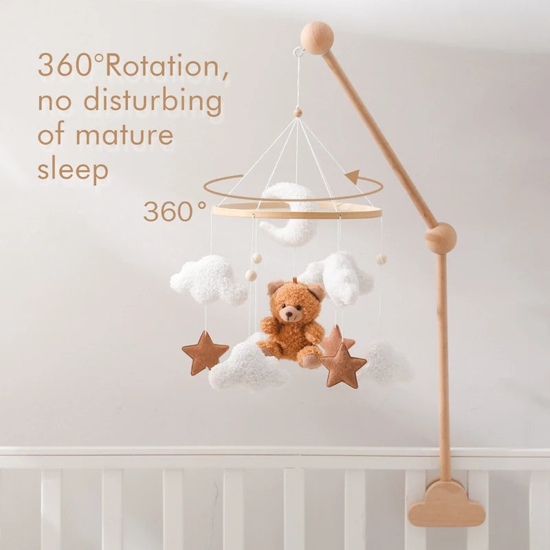 Hanging Wooden Crib Mobile Nursery Decor | Blooming Babies