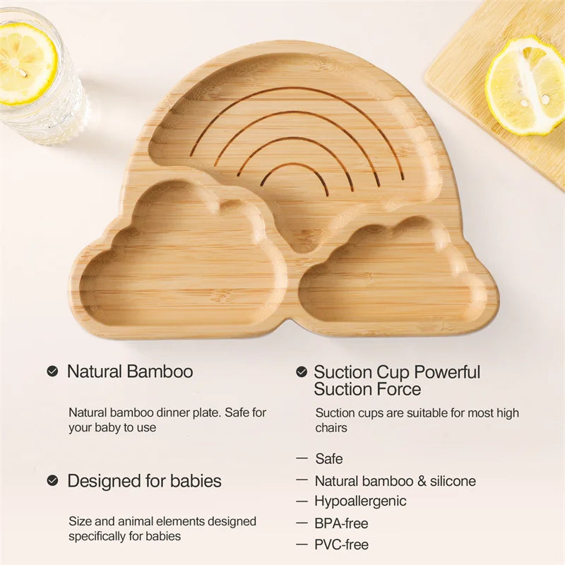 Cloud Wooden Tableware Set for Toddlers | Blooming Babies