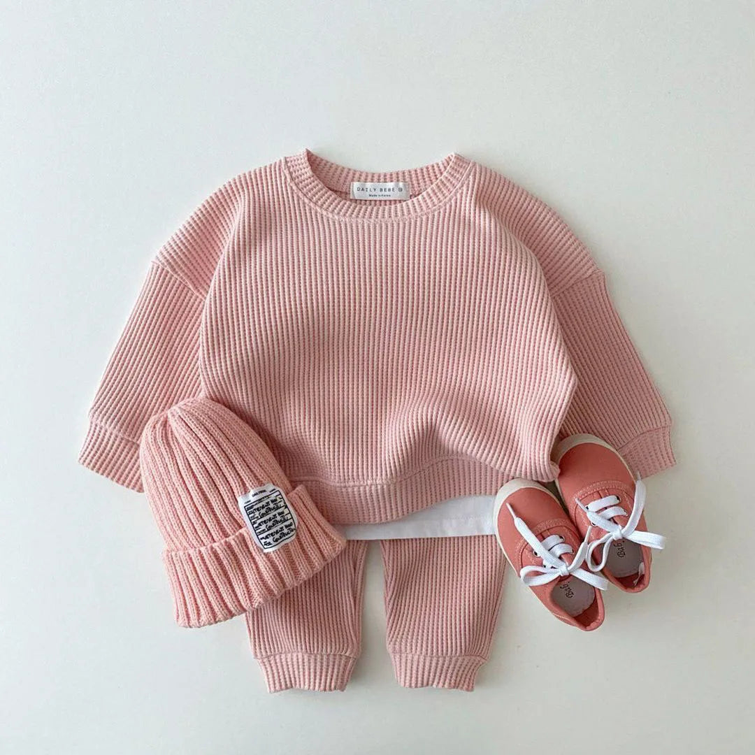 Waffle Cotton Baby Clothing Set