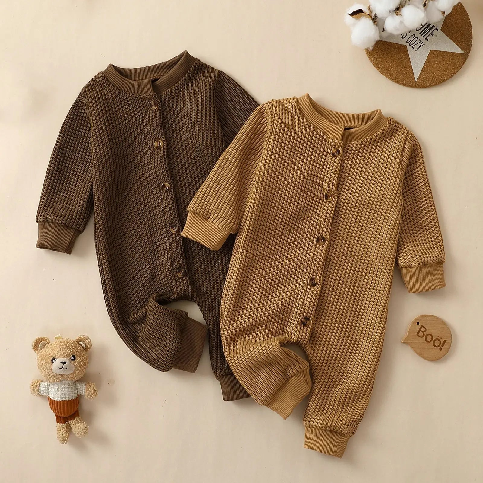 Long Sleeve Cotton Romper