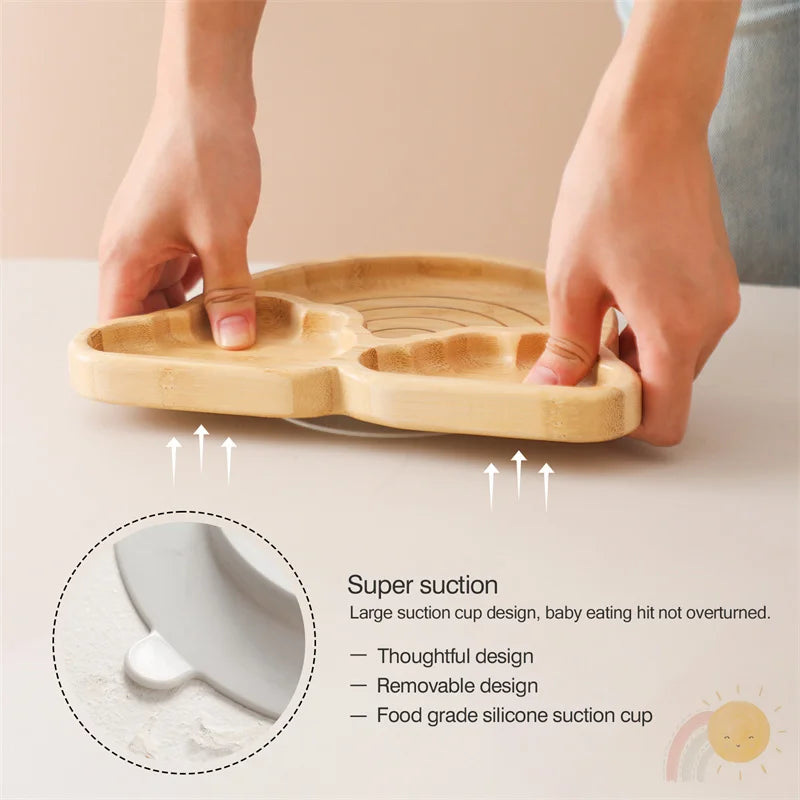 Cloud Wooden Tableware Set for Toddlers | Blooming Babies