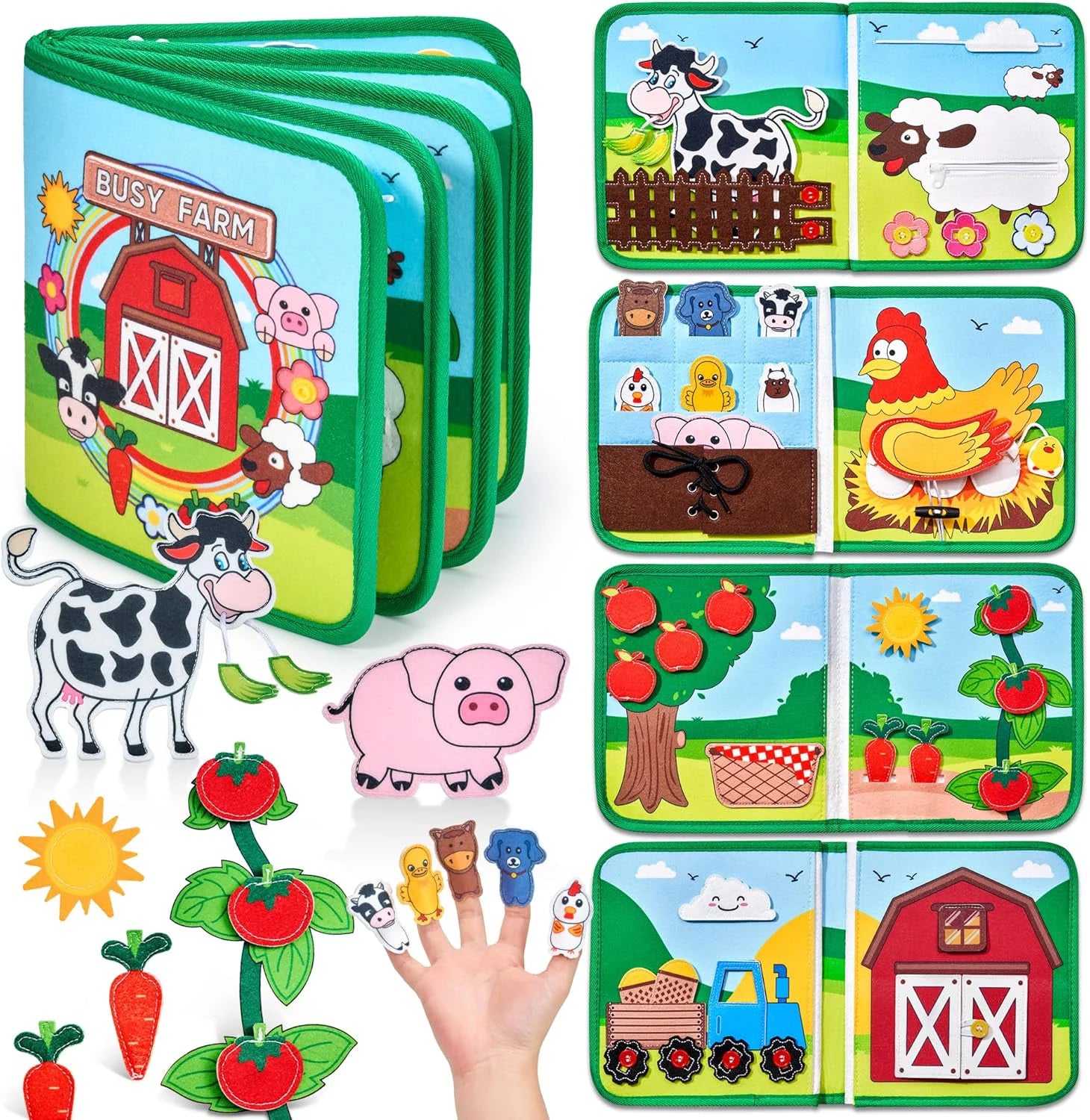 Soft Portable 3D Cloth Book Montessori Toy | Blooming Babies