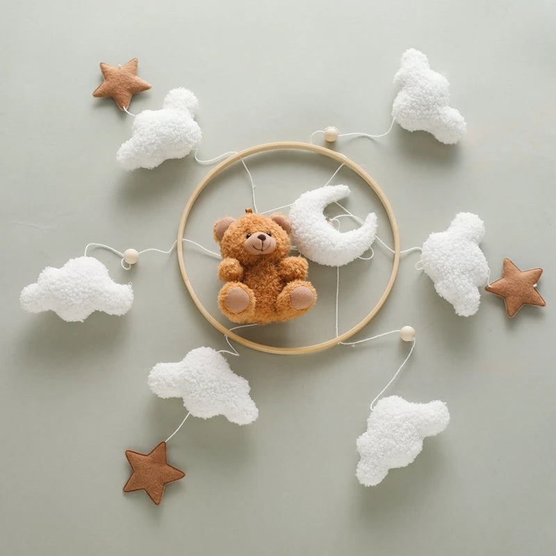 Hanging Wooden Crib Mobile Nursery Decor | Blooming Babies