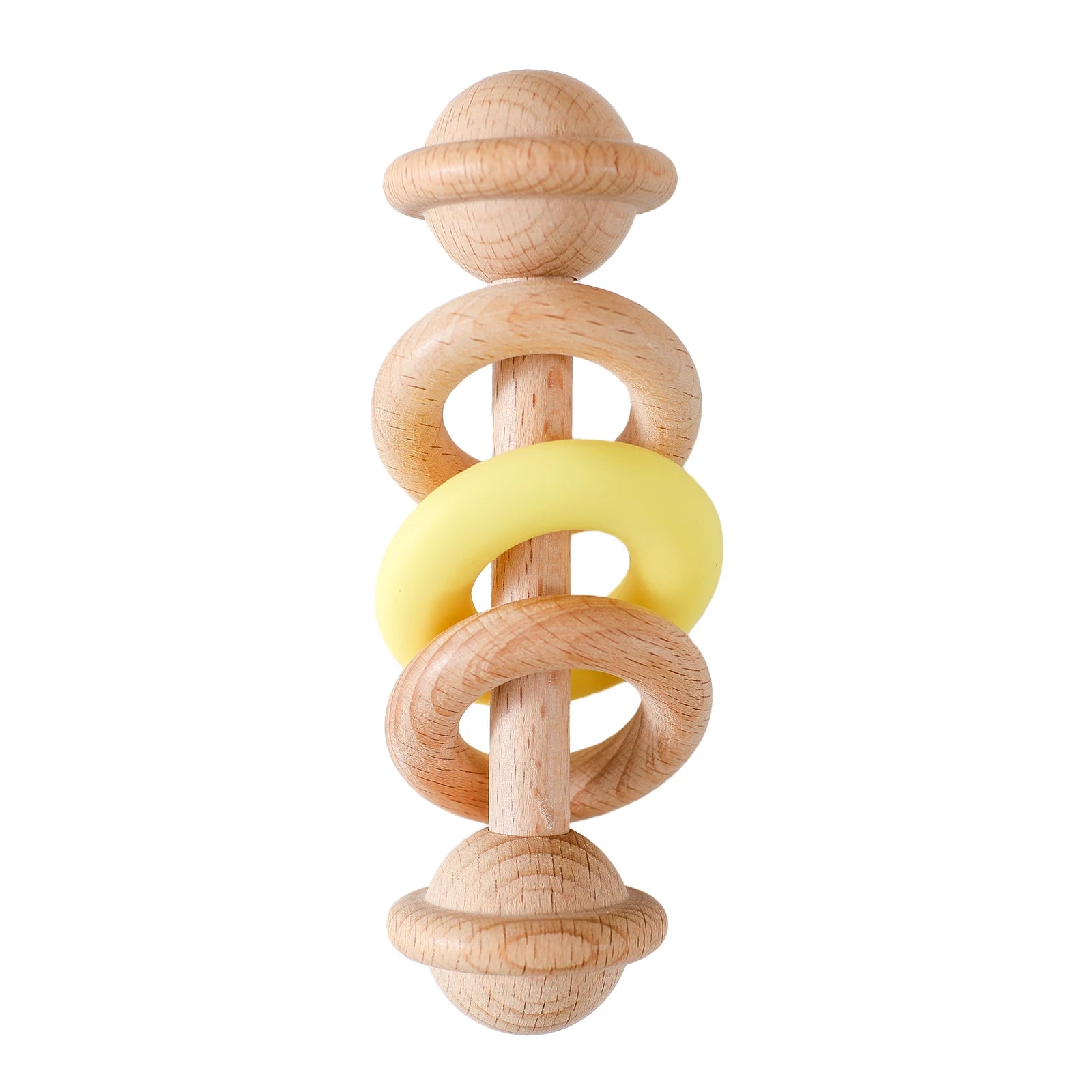Wooden Rattle Teether Ring
