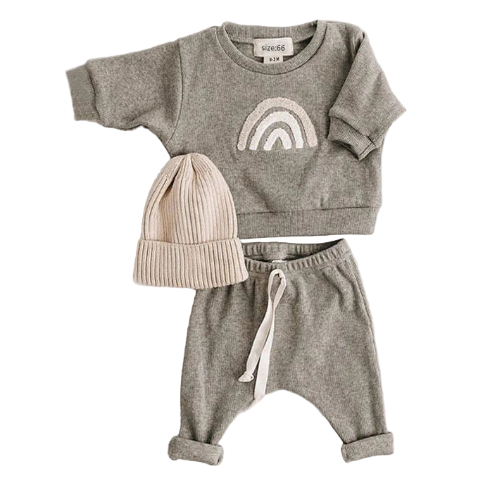 Rainbow Sun Clothing Set Bright Baby Outfit | Blooming Babies