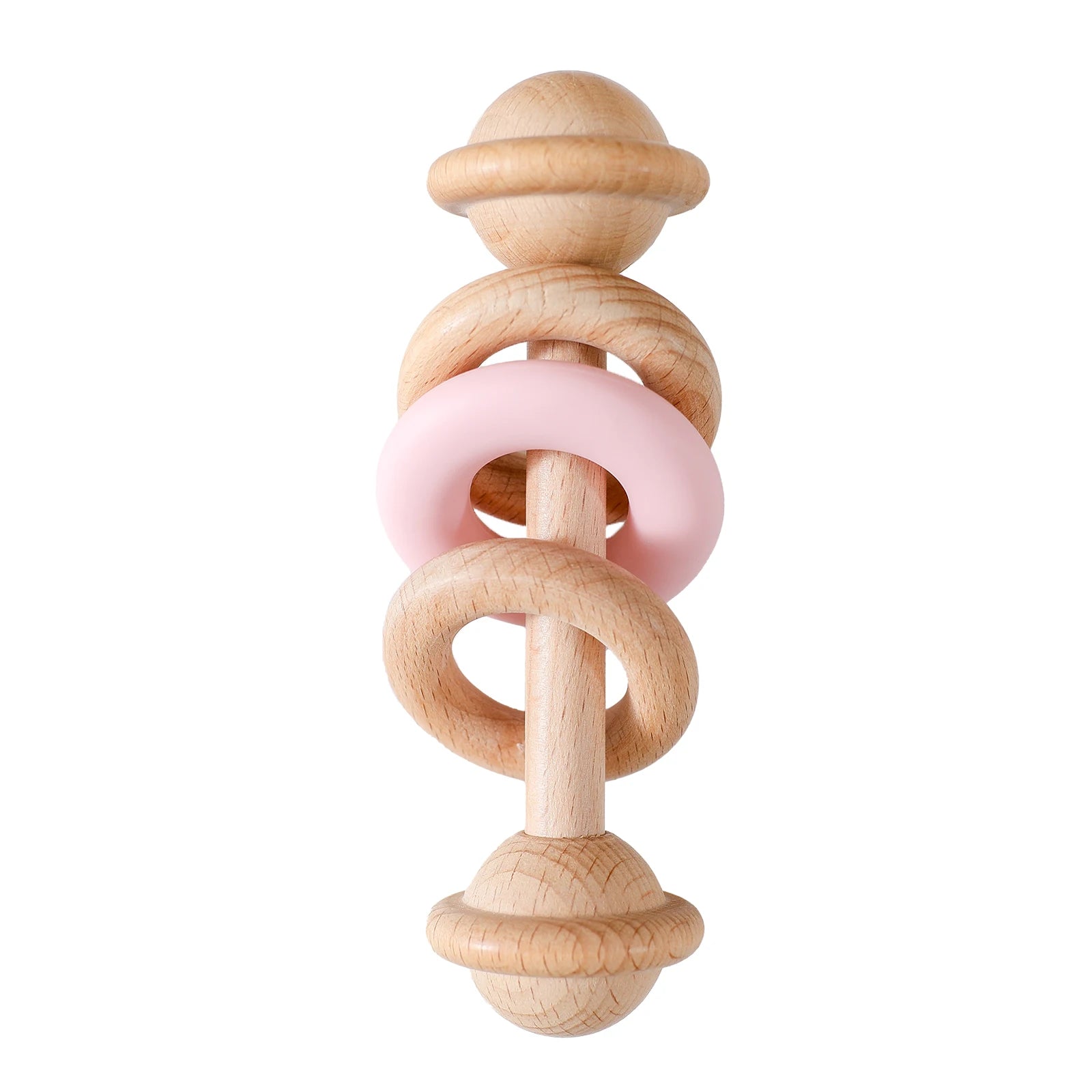 Wooden Rattle Teether Ring