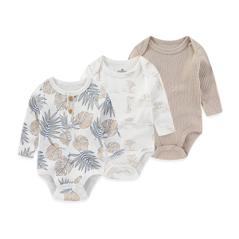 Long Sleeve Cotton Onesie Set