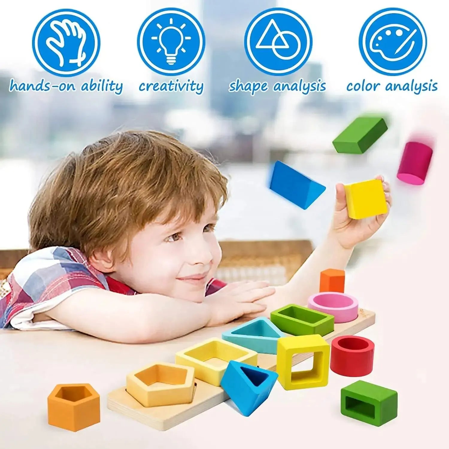 Shape Stack Wooden Puzzle