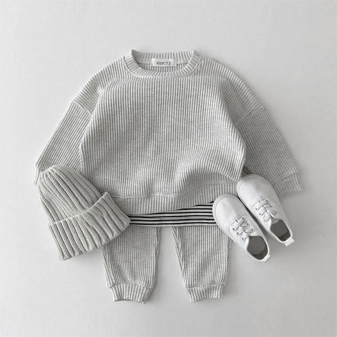 Waffle Cotton Baby Clothing Set Cozy Outfit | Blooming Babies