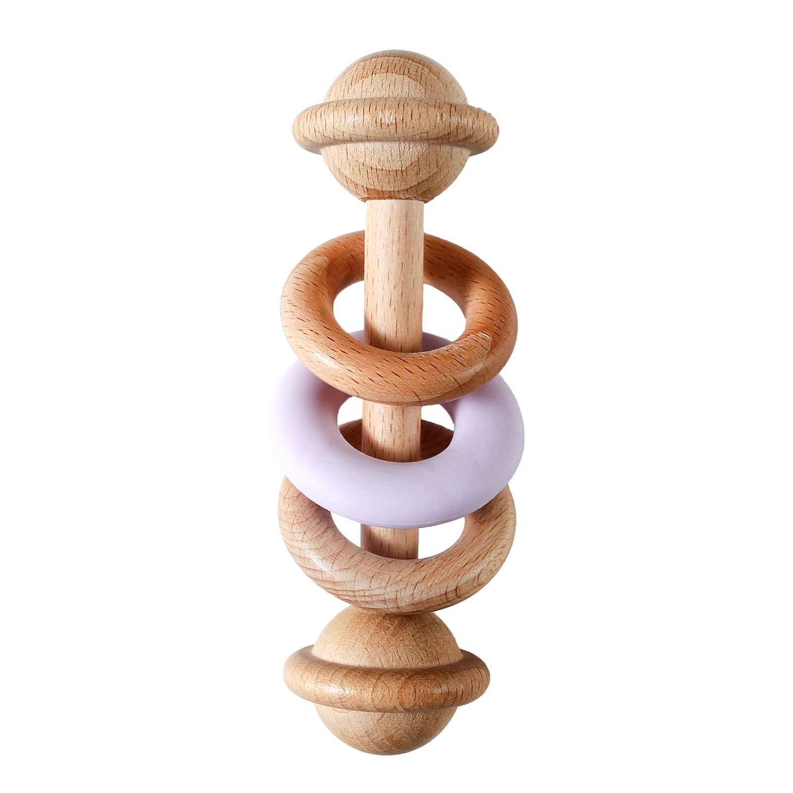 Wooden Rattle Teether Ring