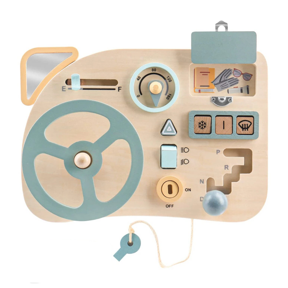 Steering Wheel Busy Board Montessori Toy | Blooming Babies